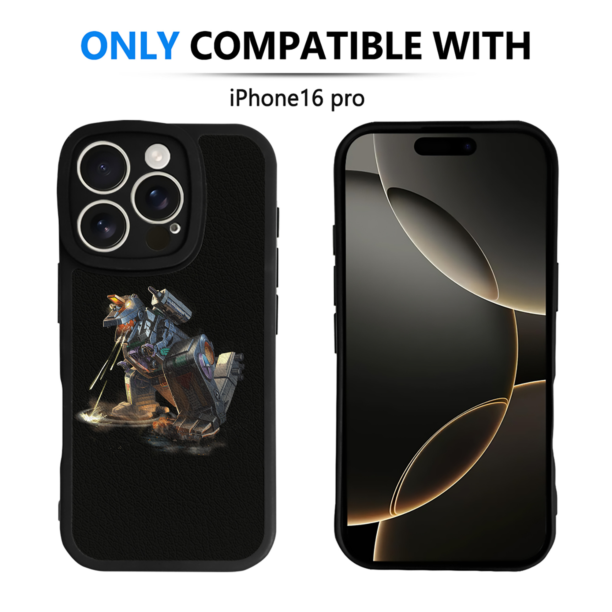（画像用） Transformers トランスフォーマー 【iPhone 16シリーズ対応】シリコンスマホケース（レザー調） 材質：シリコン